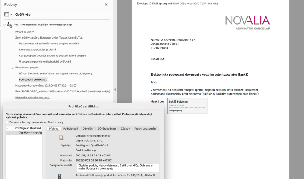 DigiSign na zkoušku