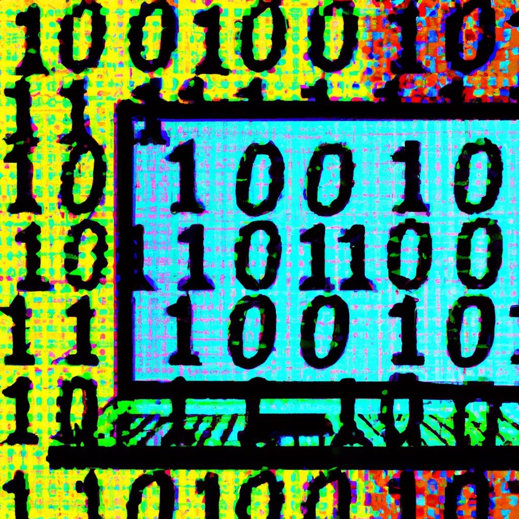 Binary code in pop-art colours